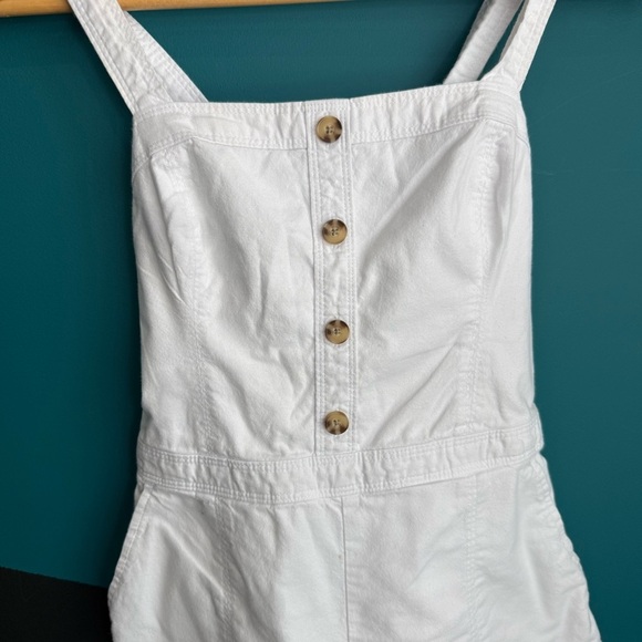 Abercrombie & Fitch White Button-Up Romper - Picture 4 of 12